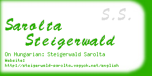 sarolta steigerwald business card